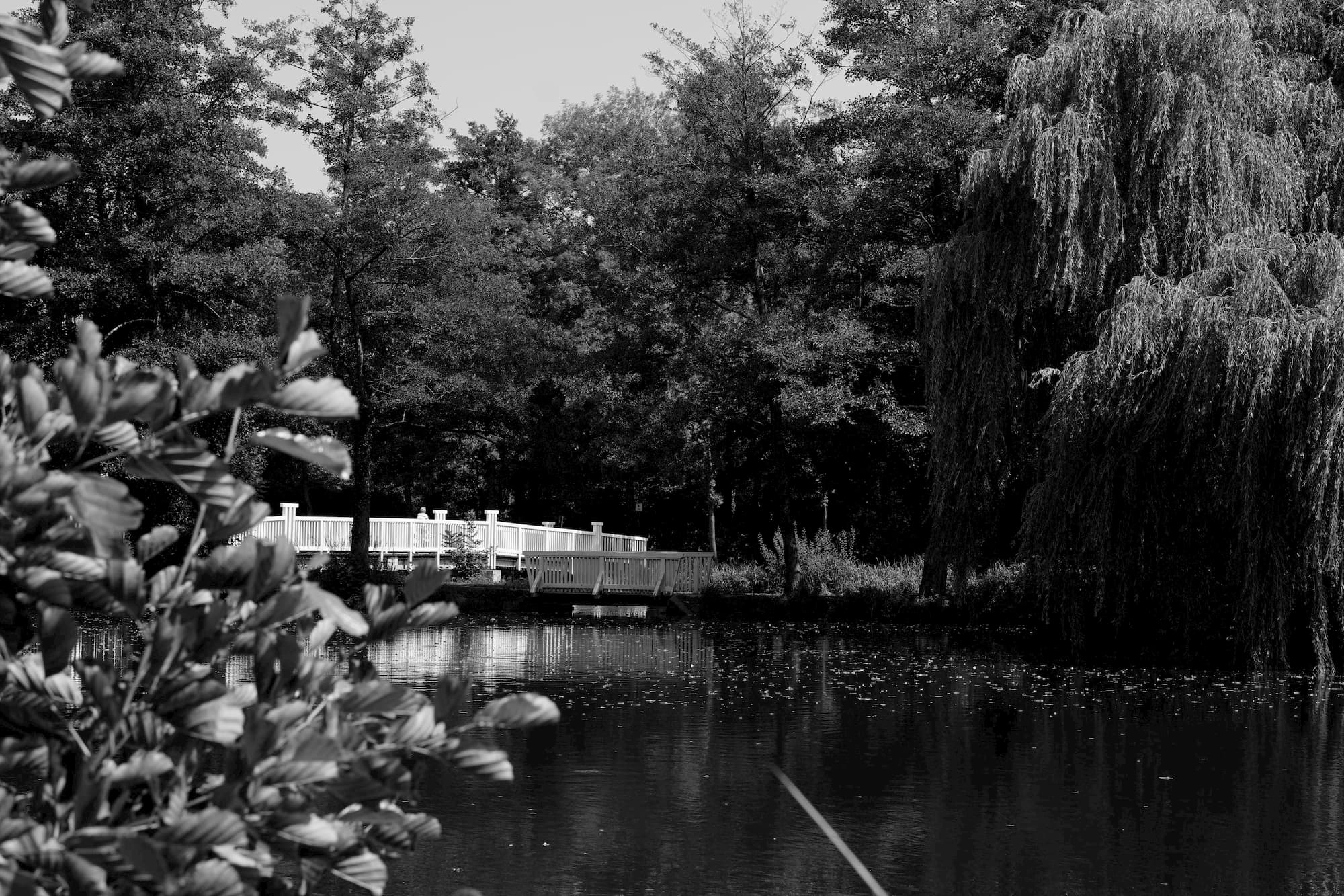 Wildeshausen Ententeich mit Blick auf die beiden Brücken